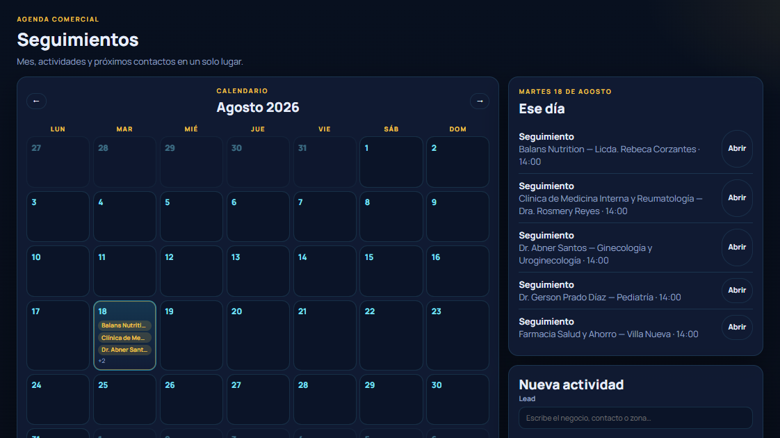 Agenda comercial